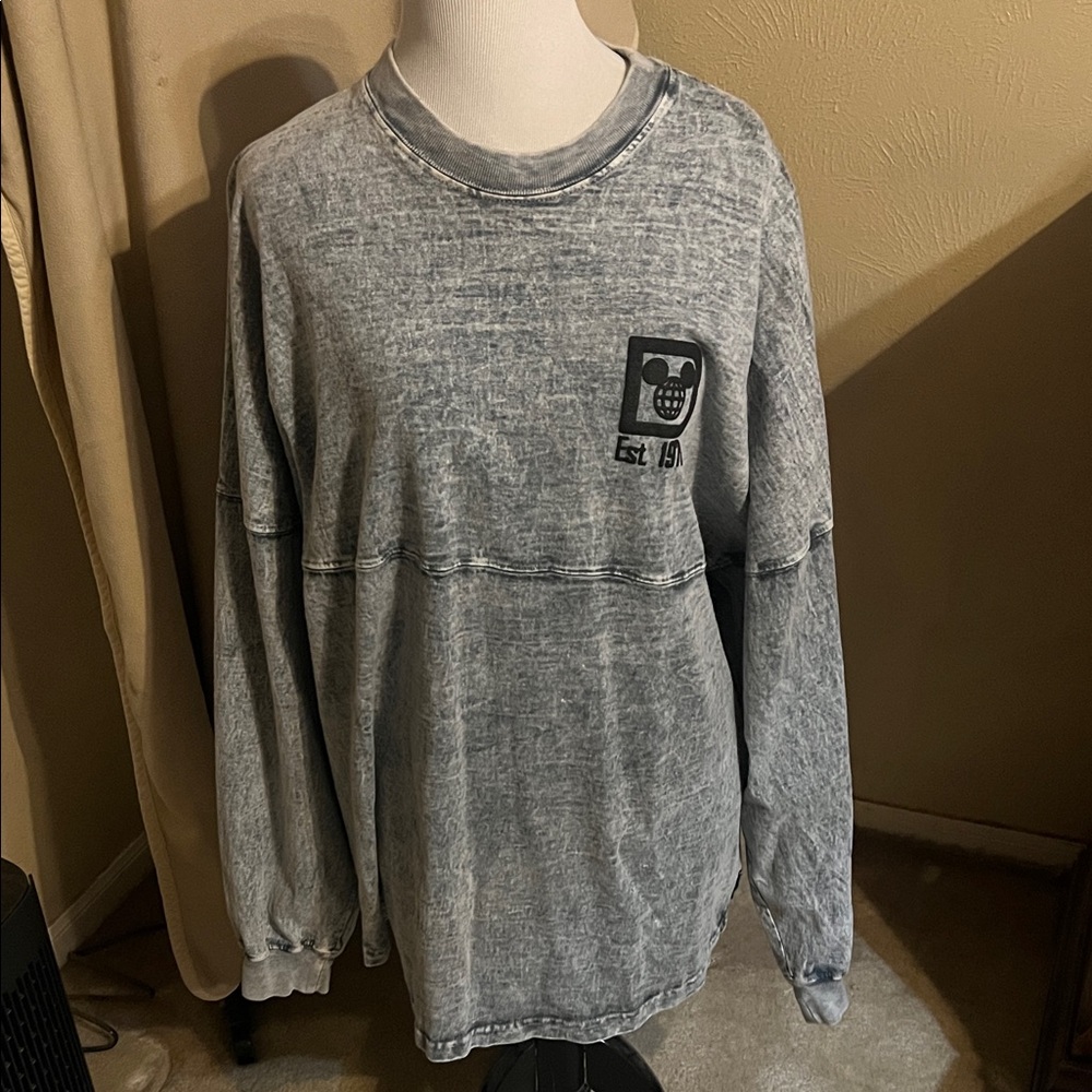 Blue denim like Long Sleeve Women's Top